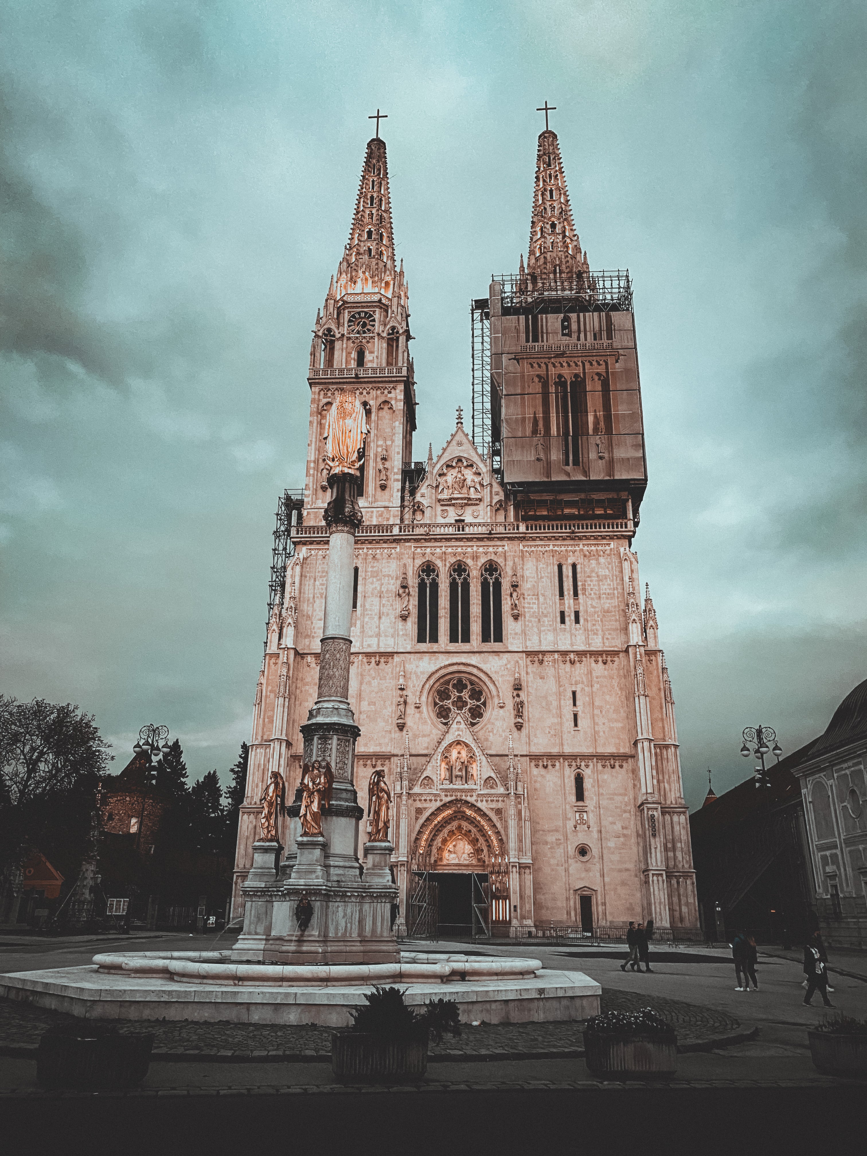 Zagreb Cathedral in the soft evening light – the city's most iconic landmark