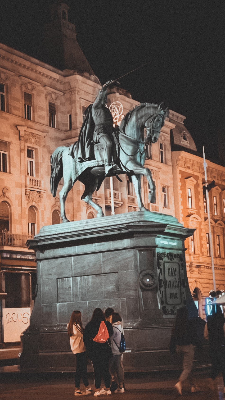 Statue of Ban Josip Jelačić in Zagreb's main square, where I first heard Malayalam being spoken
